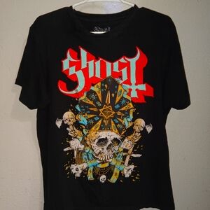 HOT TOPIC Ghost Men's T-Shirt Black Size:MD